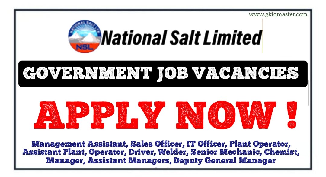 National Salt Limited Vacancies - 2025