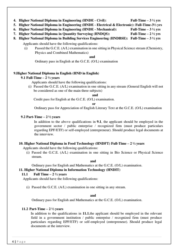 Sliate Hnd Courses Full Details 0995