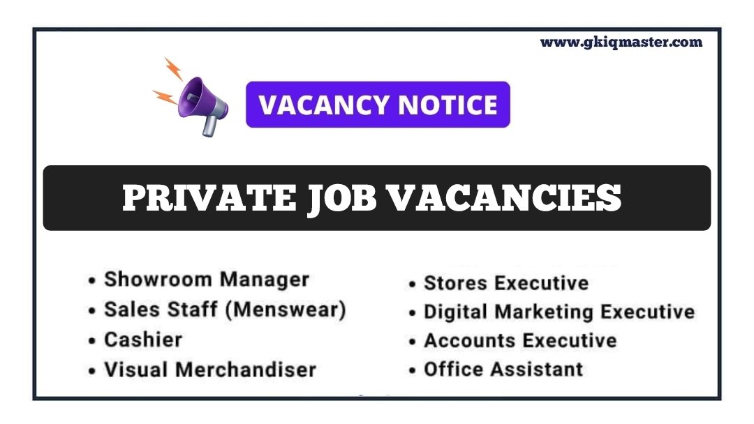 Fashion Store Vacancies 2024