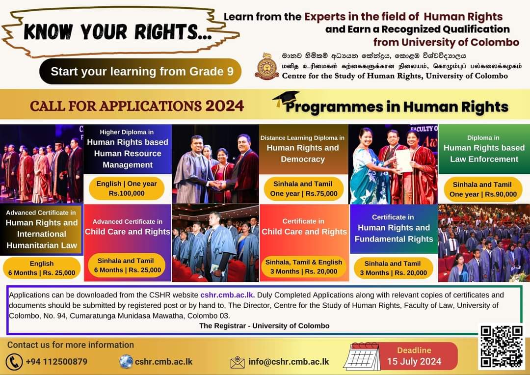Human rights courses - University of Colombo 