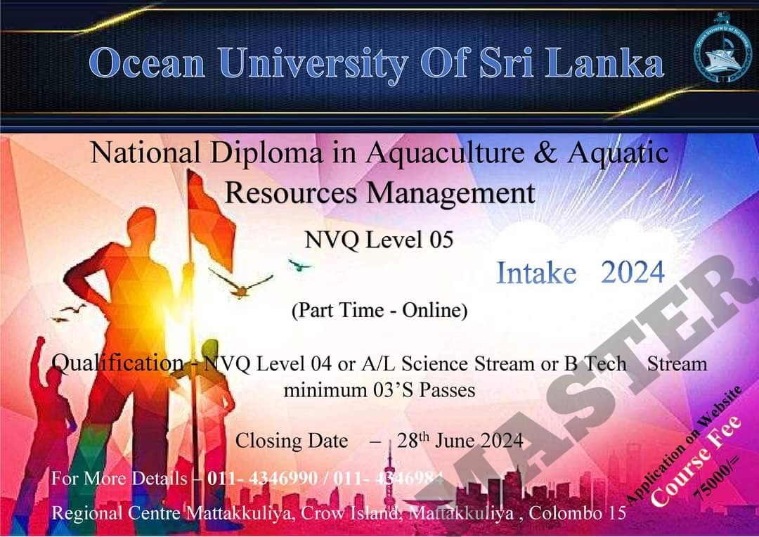 National Diploma in Aquaculture & Aquatic Resources Management (NVQ 05)