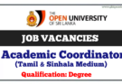 Open University of Sri Lanka Tamil Sinhala vacancies degree