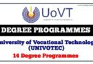 Univotec Admission free degree programmes 2025