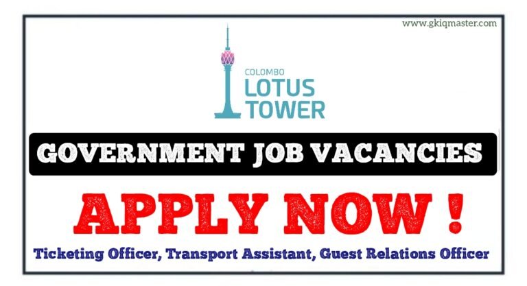 Colombo Lotus Tower Job Vacancies - 2025 - MASTER