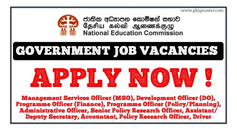 MSO, DO & More Job Vacancies 2025 - National Education Commission (NEC)