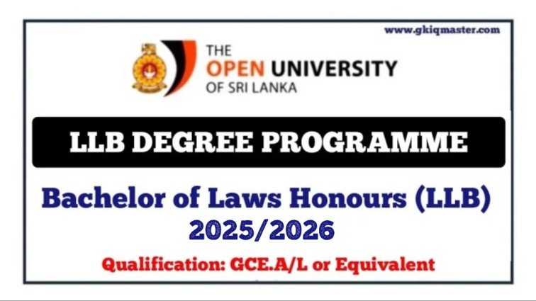 Bachelor of Laws (Honours) Degree Programme 2025/2026 - Open University of Sri Lanka