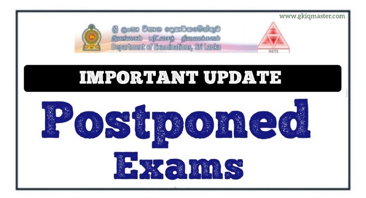 Postponed Exams Due to Adverse Weather - Department of Examinations