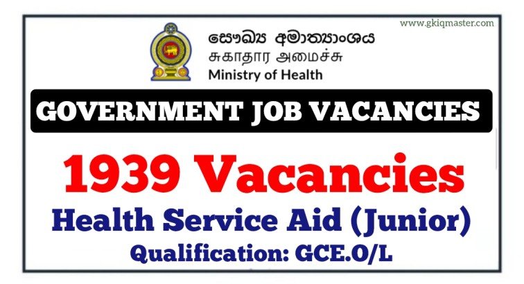 1939 Job Vacancies - Ministry of Health