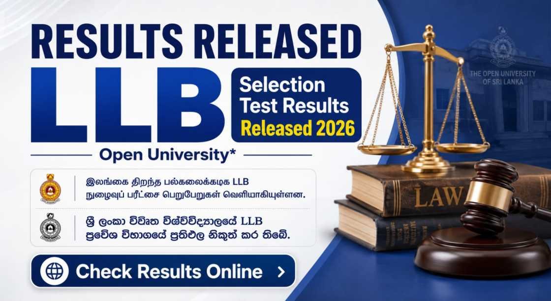 LLB Selection Test Results Released 2026 - Open University of Sri Lanka (OUSL)